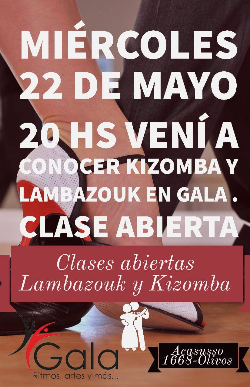 Kizomba y Lambazouk Clases Abiertas y Gratuitas en Gala Ritmos