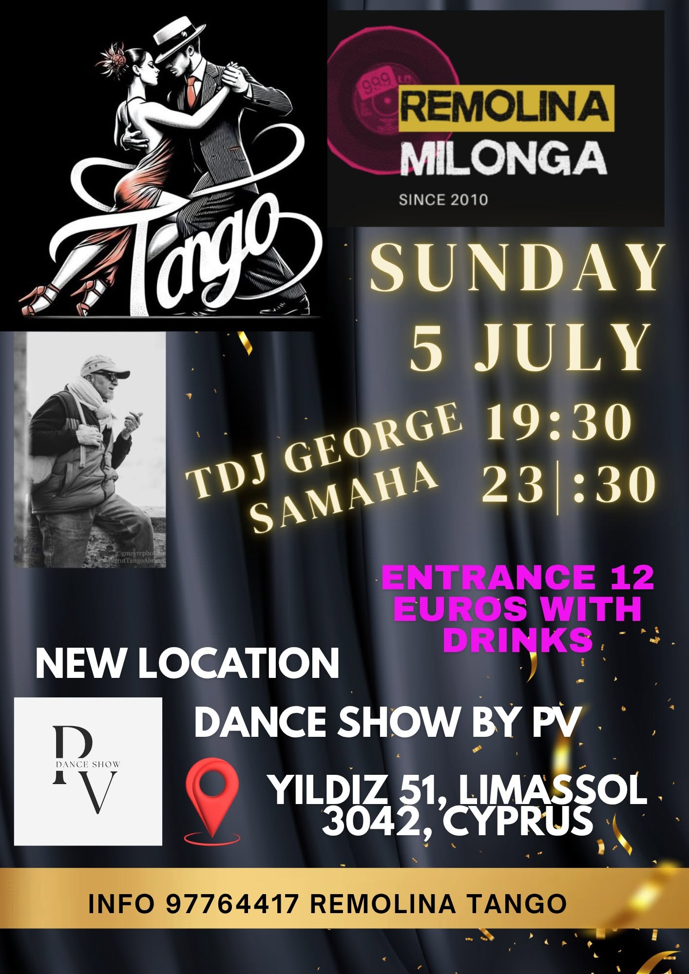 ReMolina Milonga Sunday 5 July NEW location!