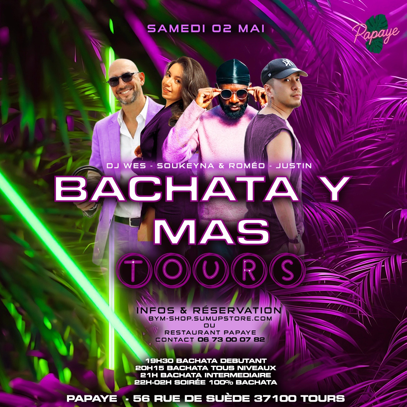 Soirée 100 % bachata BYM x PAPAYE Tours 📍