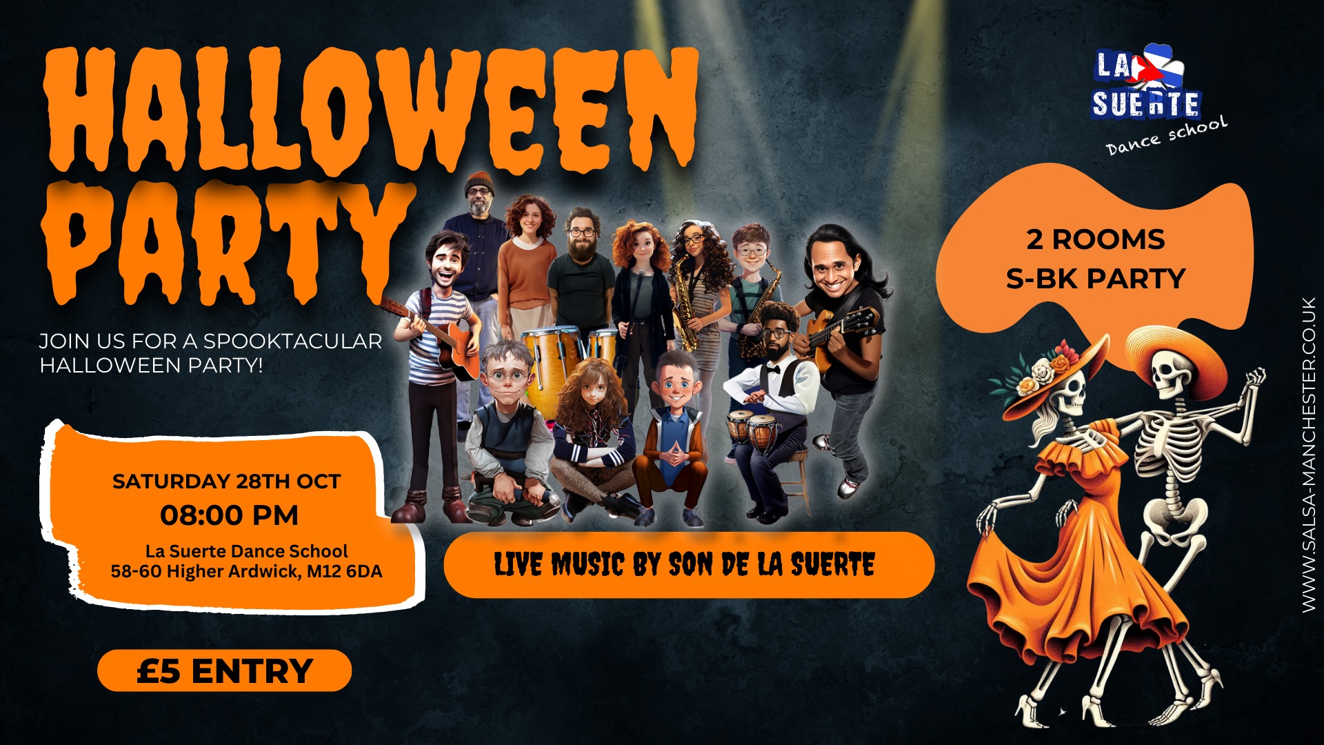 Halloween Party with Live Music from Son de la Suerte