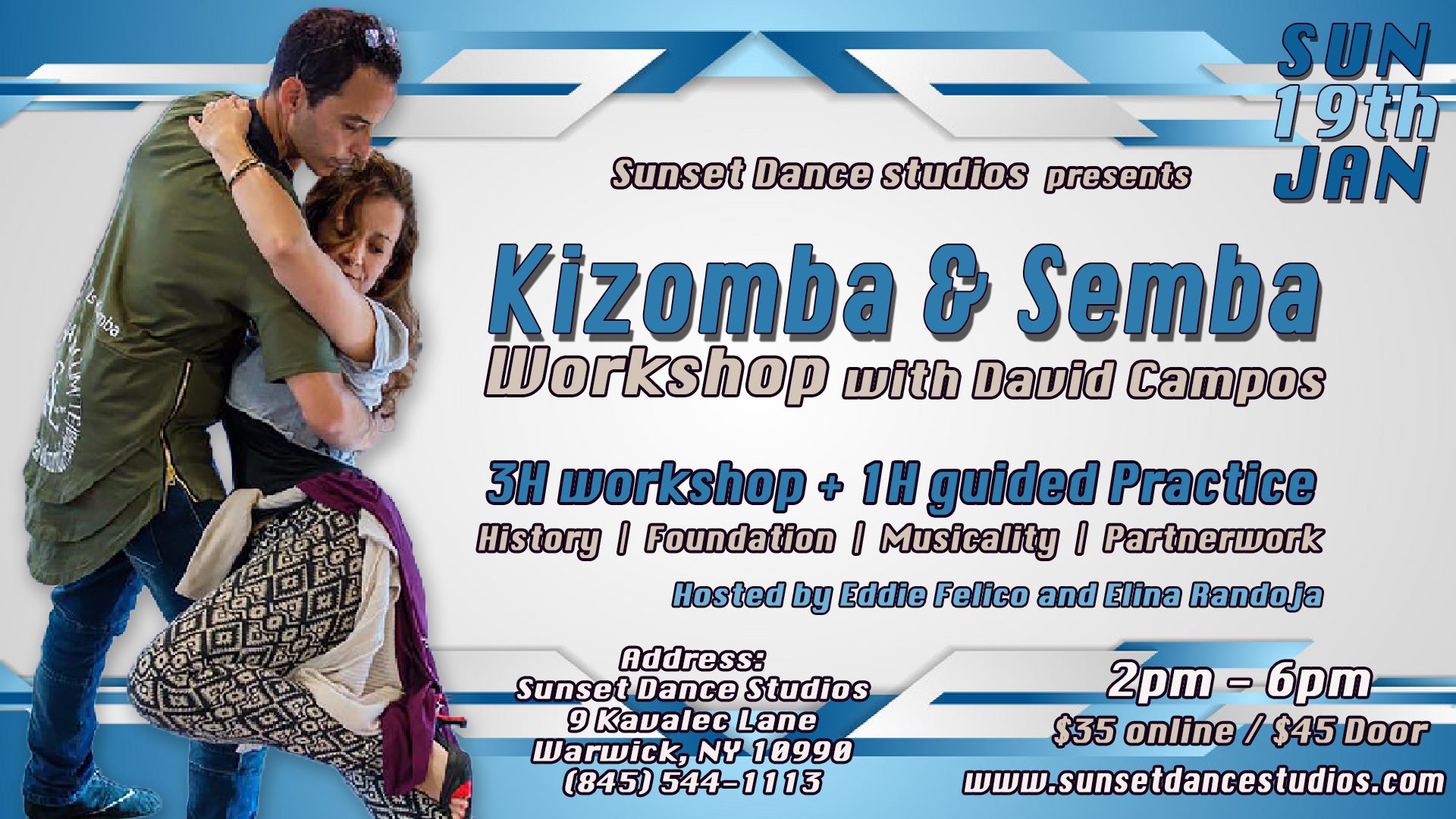 Sunset Kizomba & Semba Workshops with David Campos