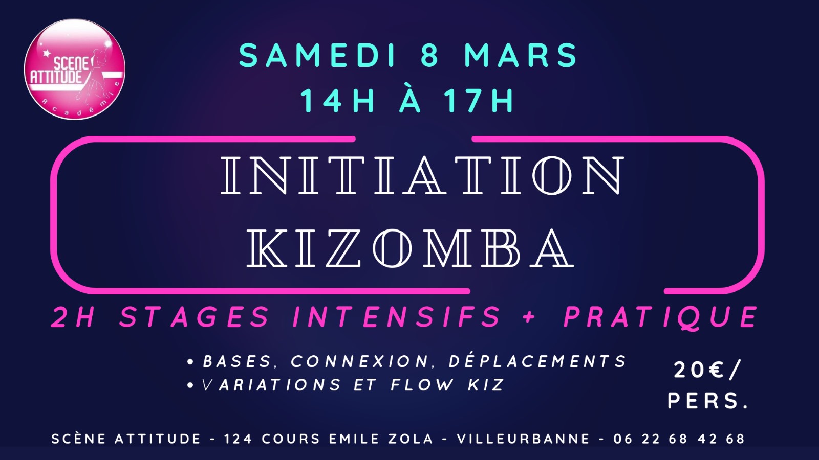 FORMATION KIZOMBA - INITIATION - samedi 8 mars