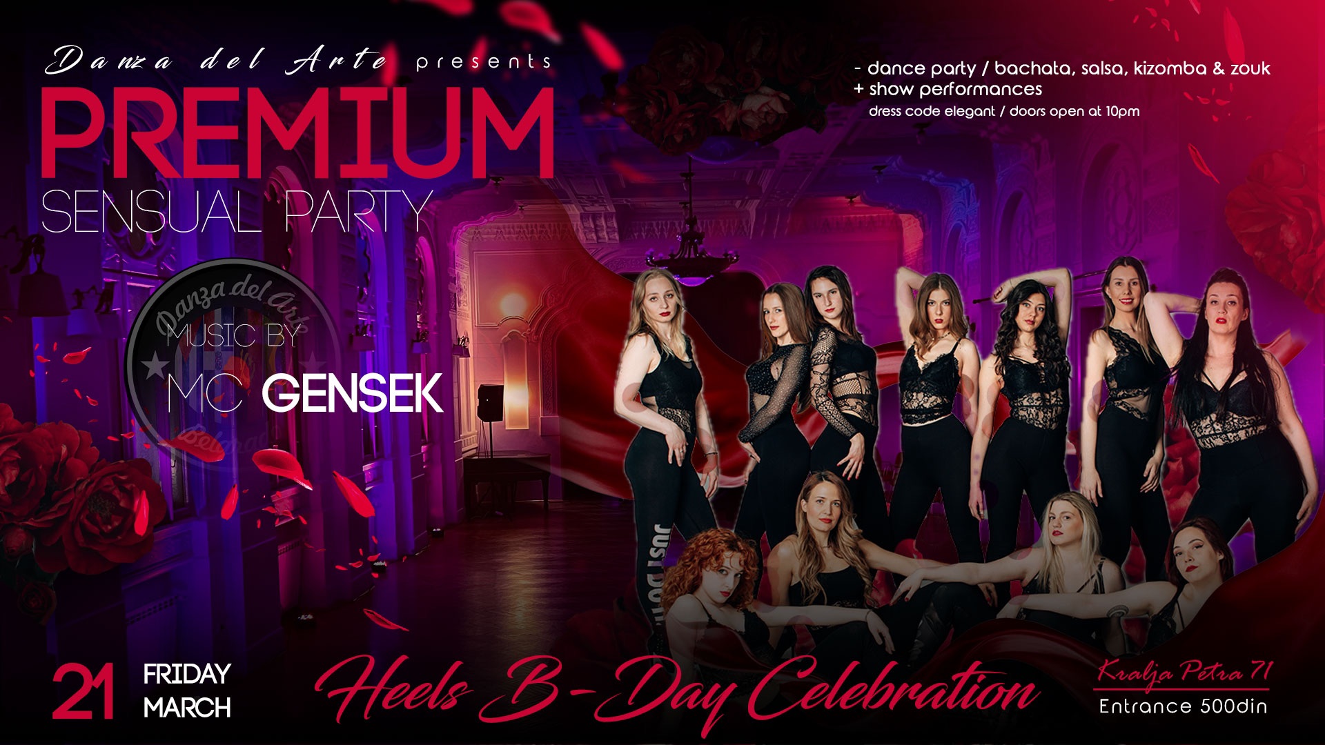 Premium Sensual Nights - A Danza del Arte Party & High Heels B-Day Celebration