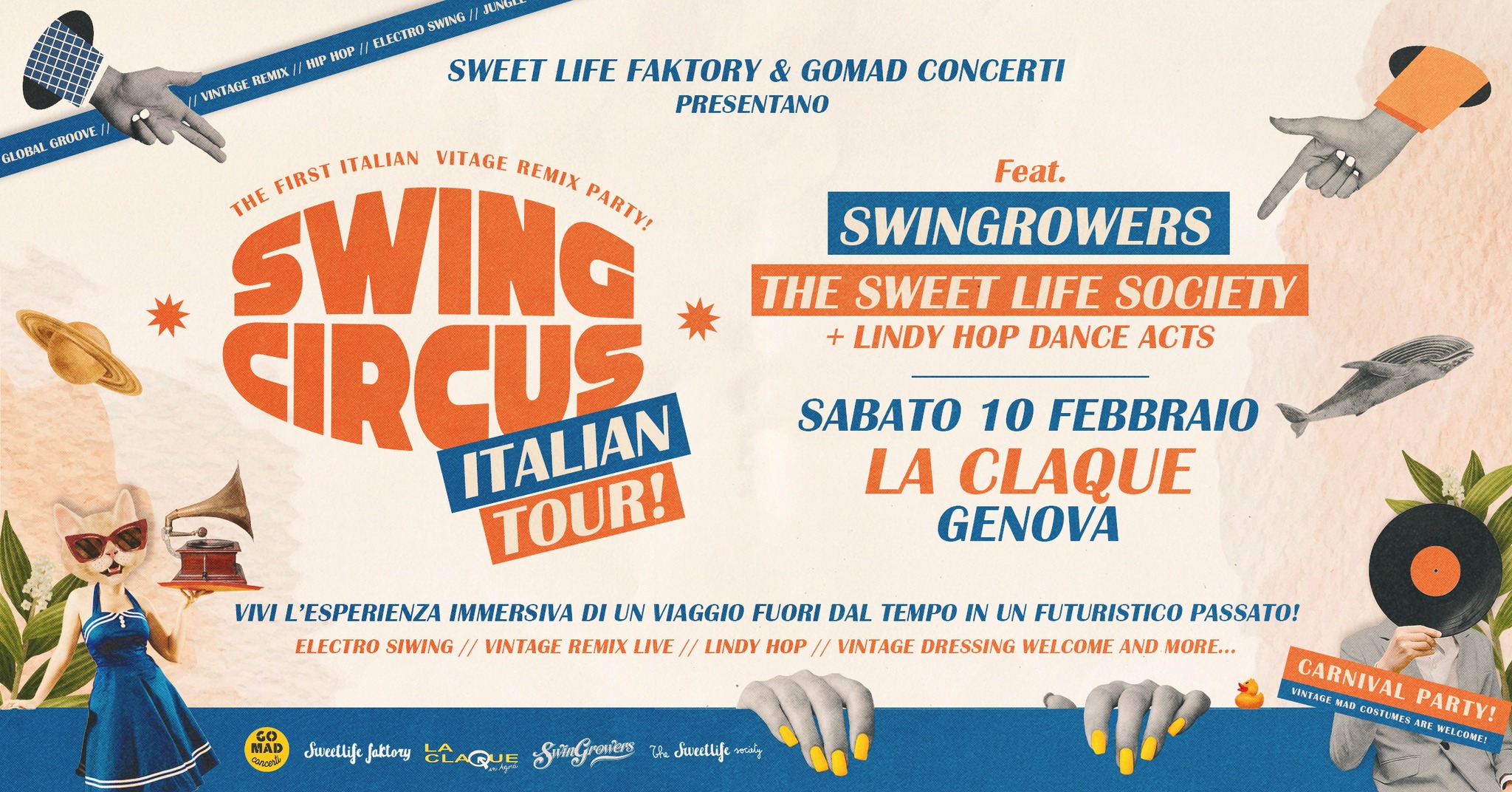 SWING CIRCUS torna a Genova! Feat. Swingrowers & The Sweet Life Society