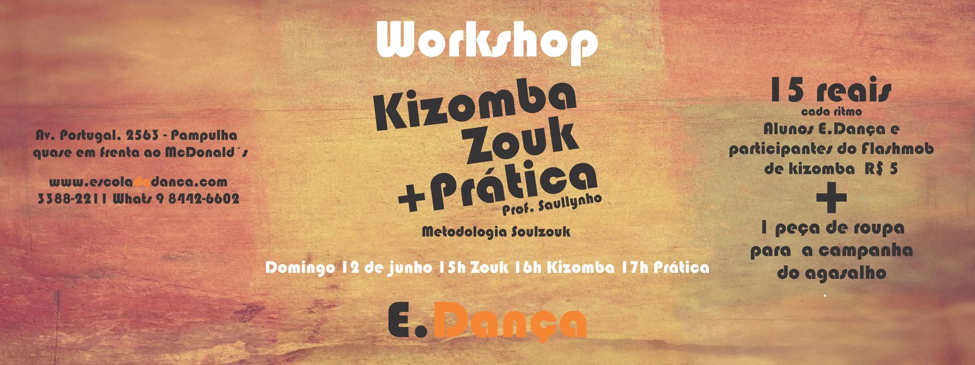 Workshop Zouk - Kizomba + Prática