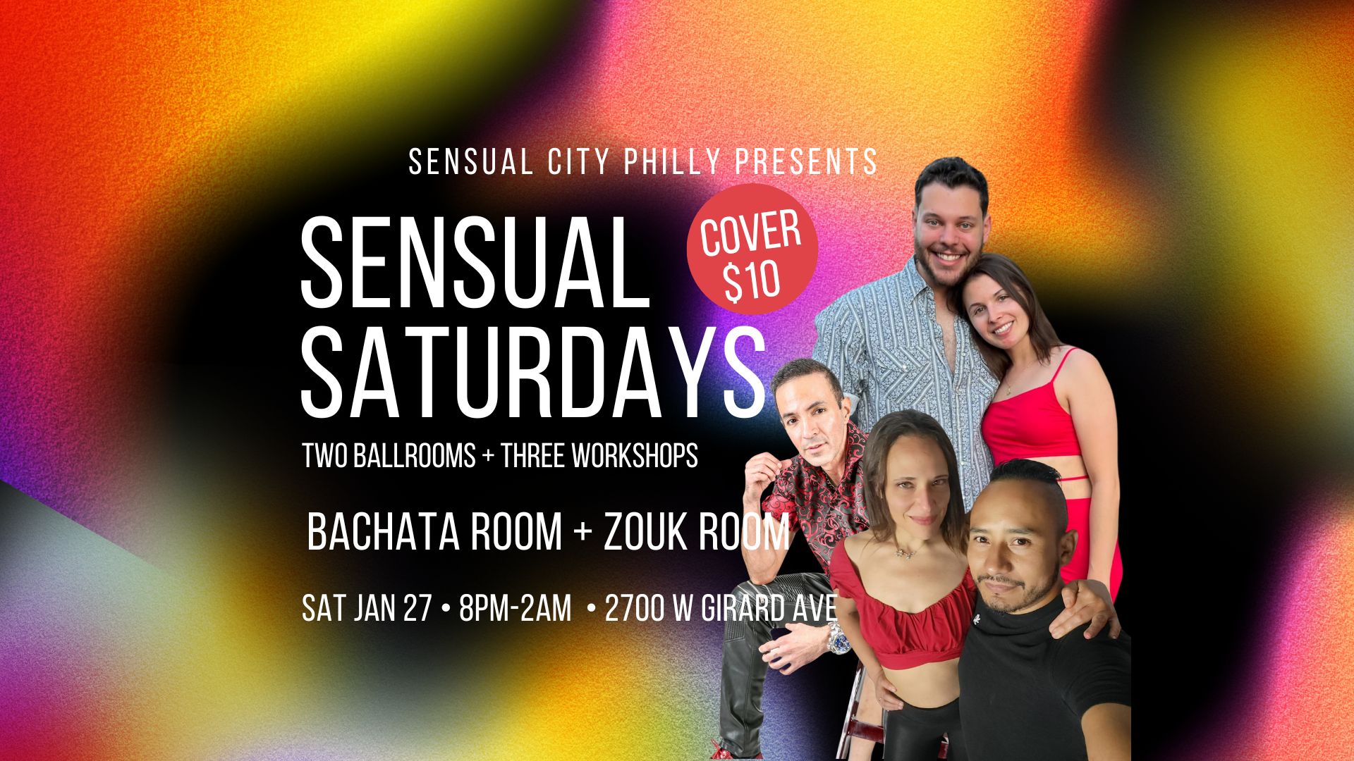Sensual Saturdays Bachata Social w Zouk Room