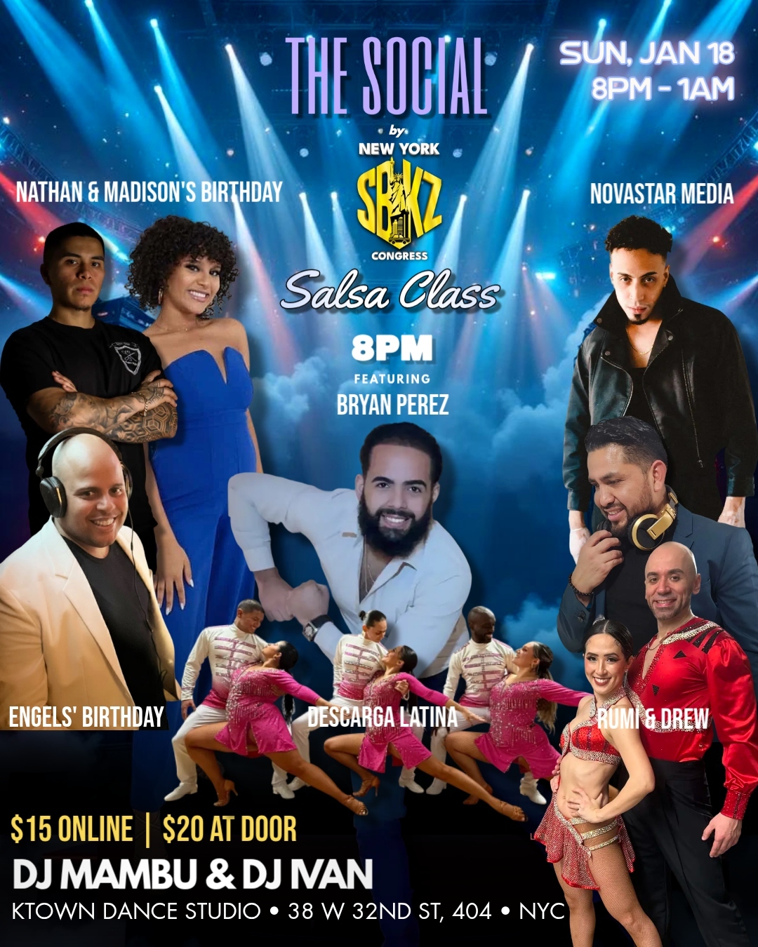 The Social by New York SBKZ Congress at KTown Sunday, January 18th