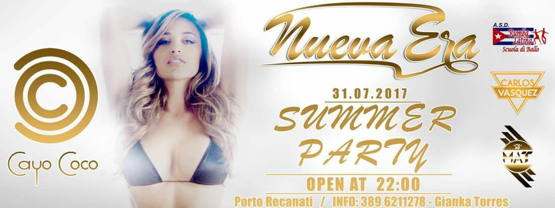 Lunedì 31 Luglio BIG Opening Cayo Coco Ft Nueva Era