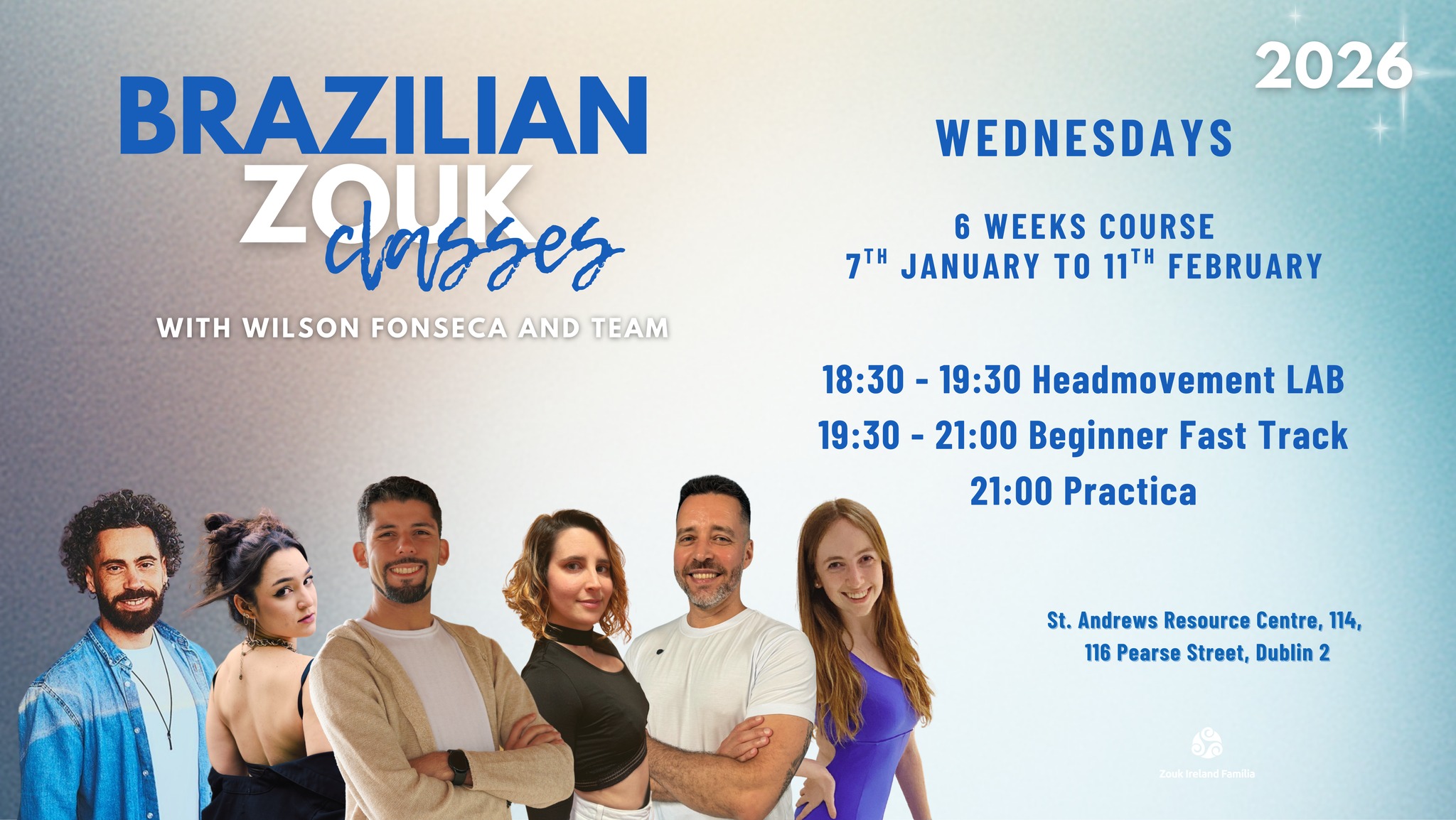 Brazilian Zouk Classes - First 2026 Courses