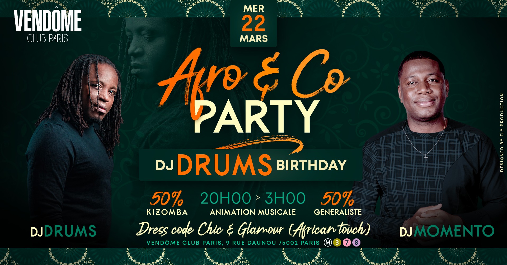 Dj Drums Birthday Vendôme Club (Mercredi 22 Mars)