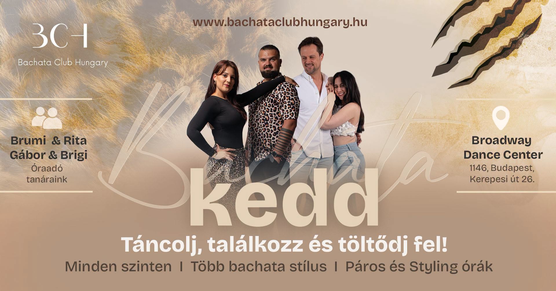 Bachata Tanfolyamok - Kedd - BCH