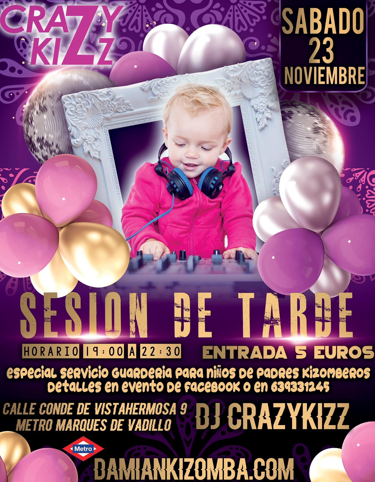 Crazykizz Kizomba Sesión Tarde 23 Noviembre