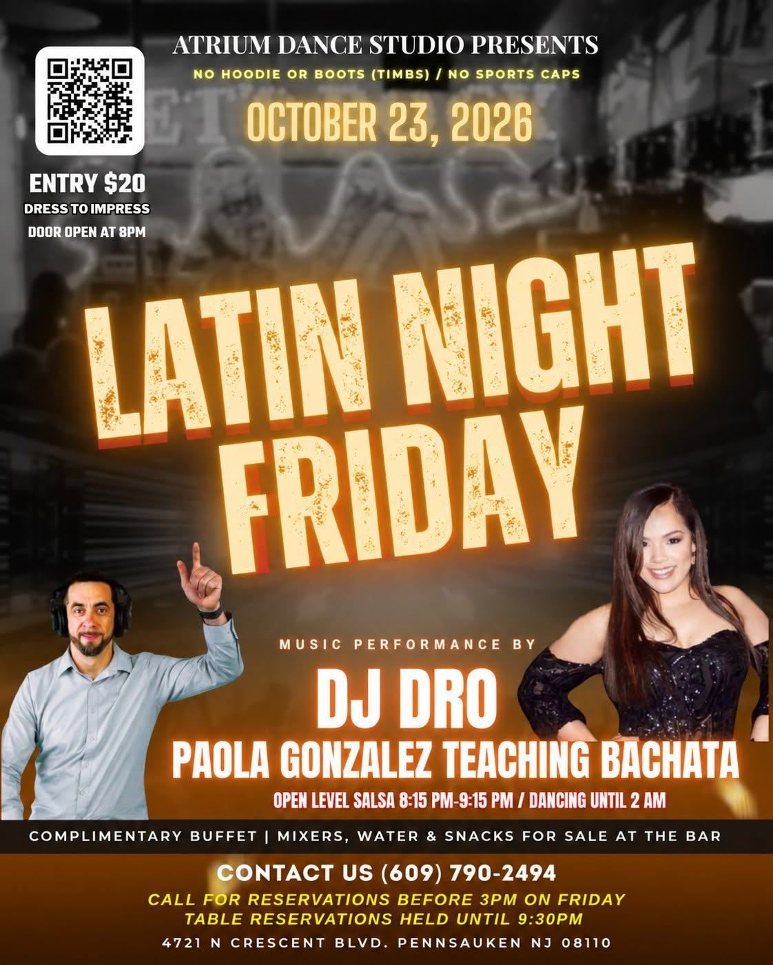 Friday Latin Night at Atrium Dance Studio