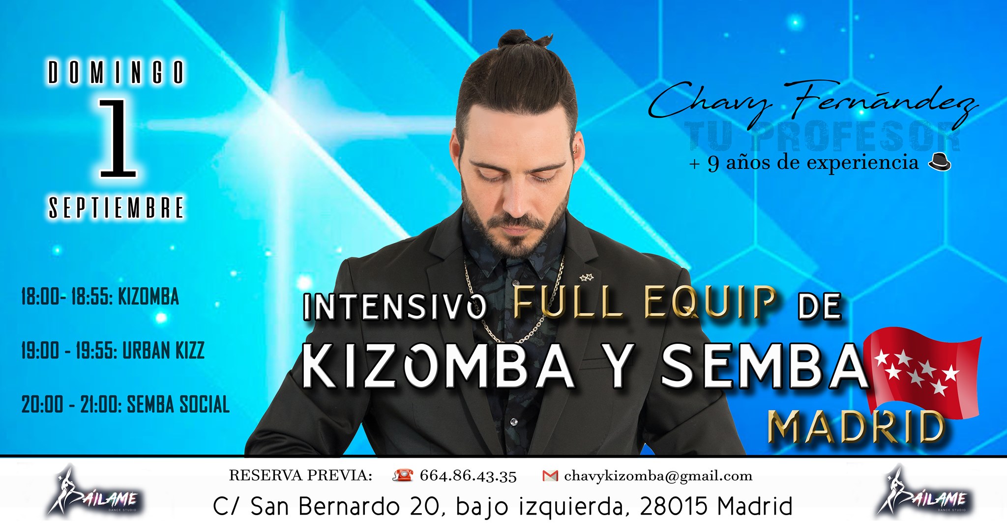 Intensivo FULL EQUIP de Kizomba Semba con Chavy en Madrid