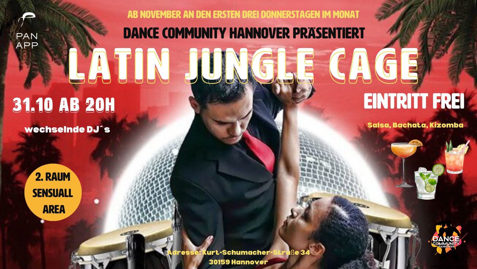 Latin Jungle Cage - Salsa, Bachata & Kizomba Party