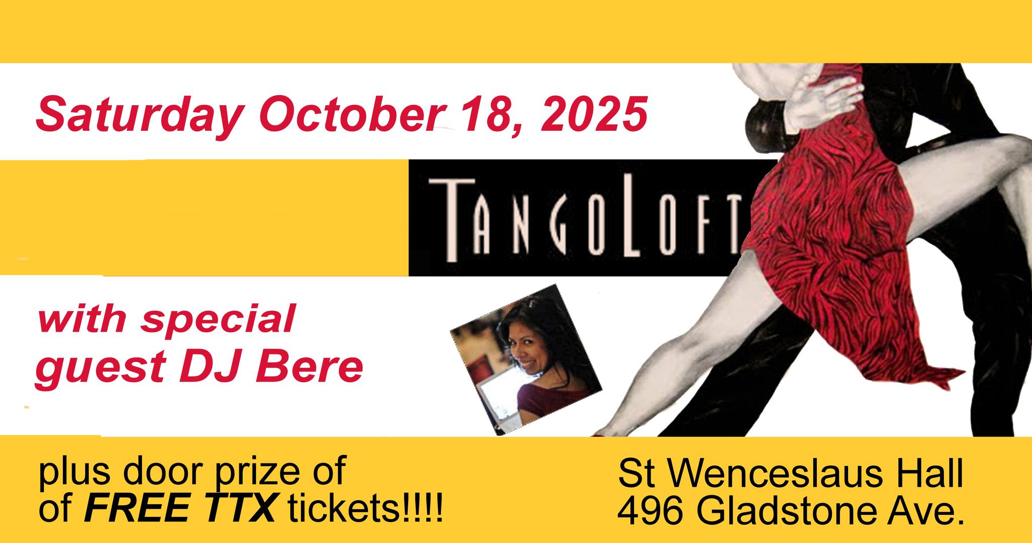 TangoLoft Milonga Saturday October 18, 2025