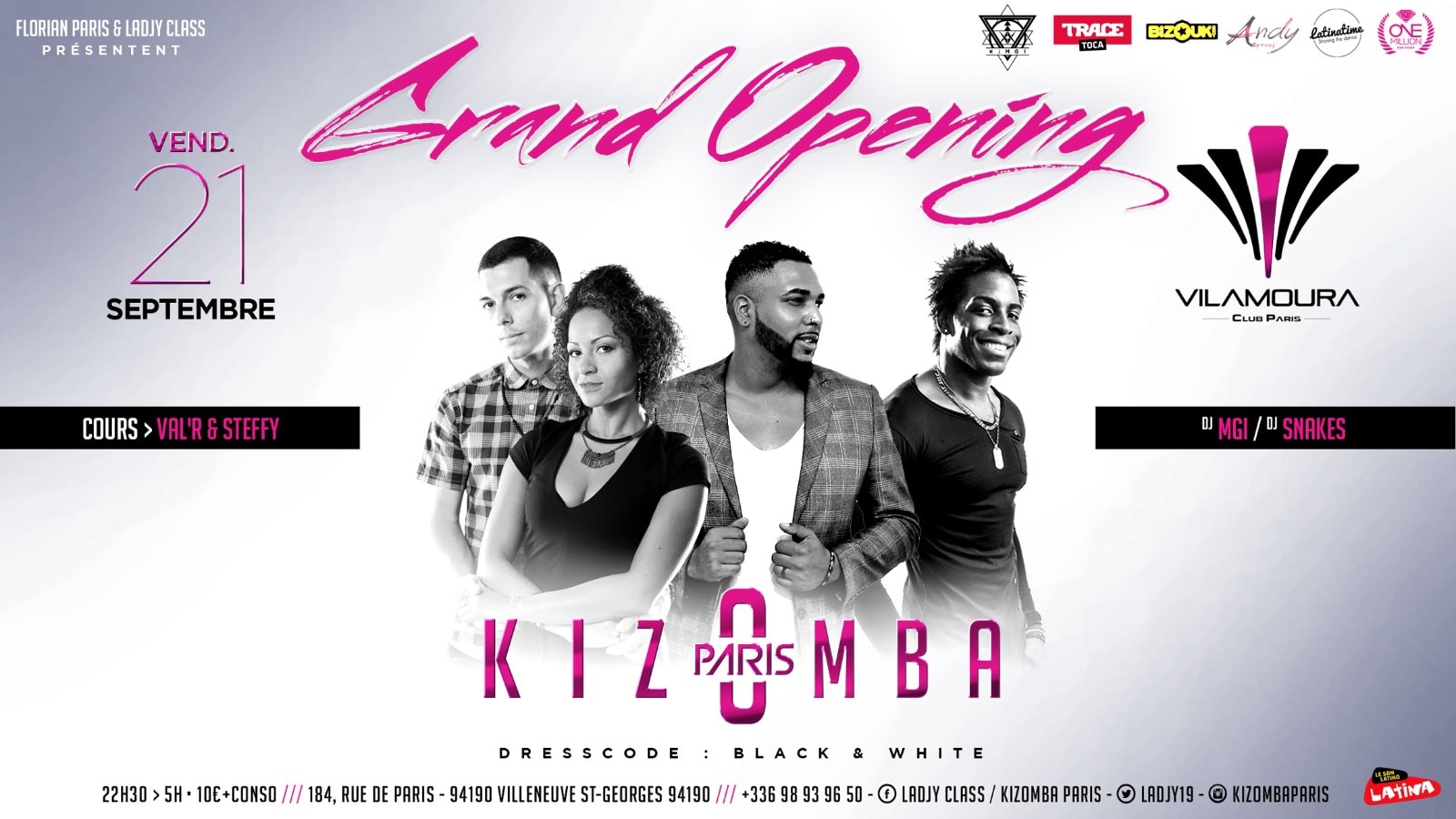 Grand Opening Kizomba Paris - Dj Mgi,Dj Snakes - Valr&Steffy
