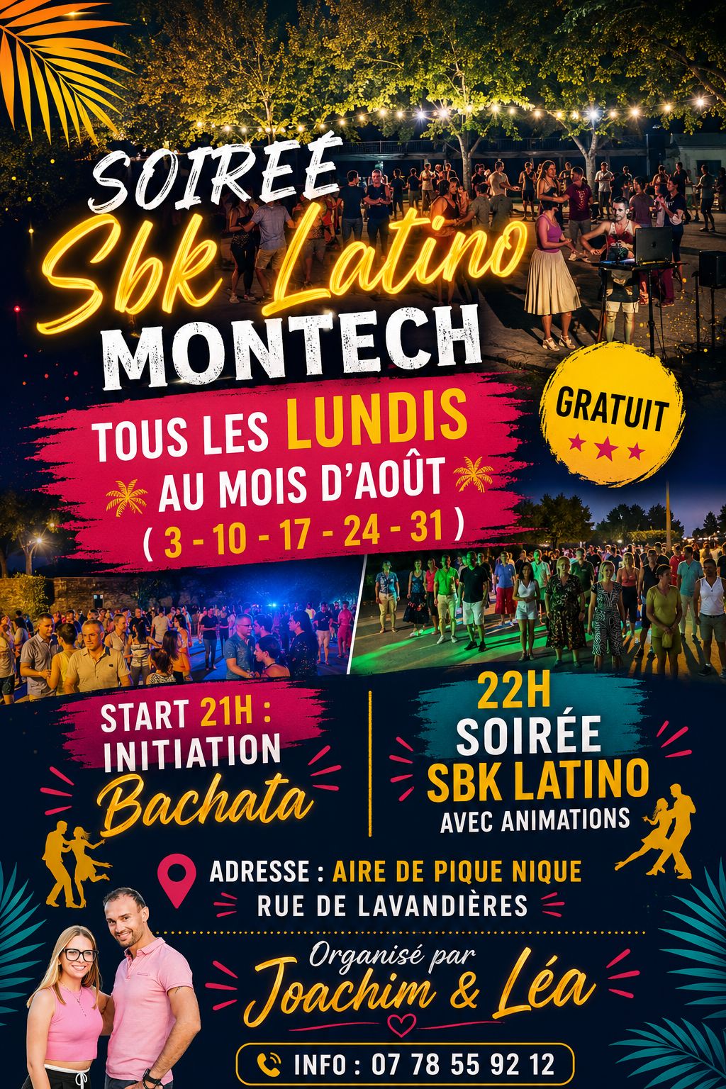 💃✨ 4️⃣𝐄́𝐌𝐄 ÉDITION à MONTECH☄️ Tous les 𝗟𝗨𝗡𝗗𝗜𝗦 𝗦𝗼𝗶𝗿𝗲́𝗲 𝐒𝐁𝐊 𝐆𝗥𝗔𝗧𝗨𝗜𝗧💰