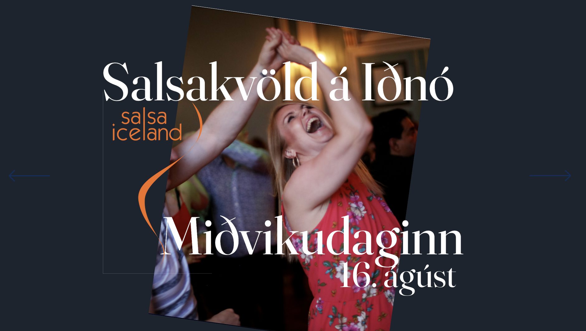 SalsaIceland salsakvöld með ókeypis prufutíma fyrir byrjendur kl. 19:00-20:00