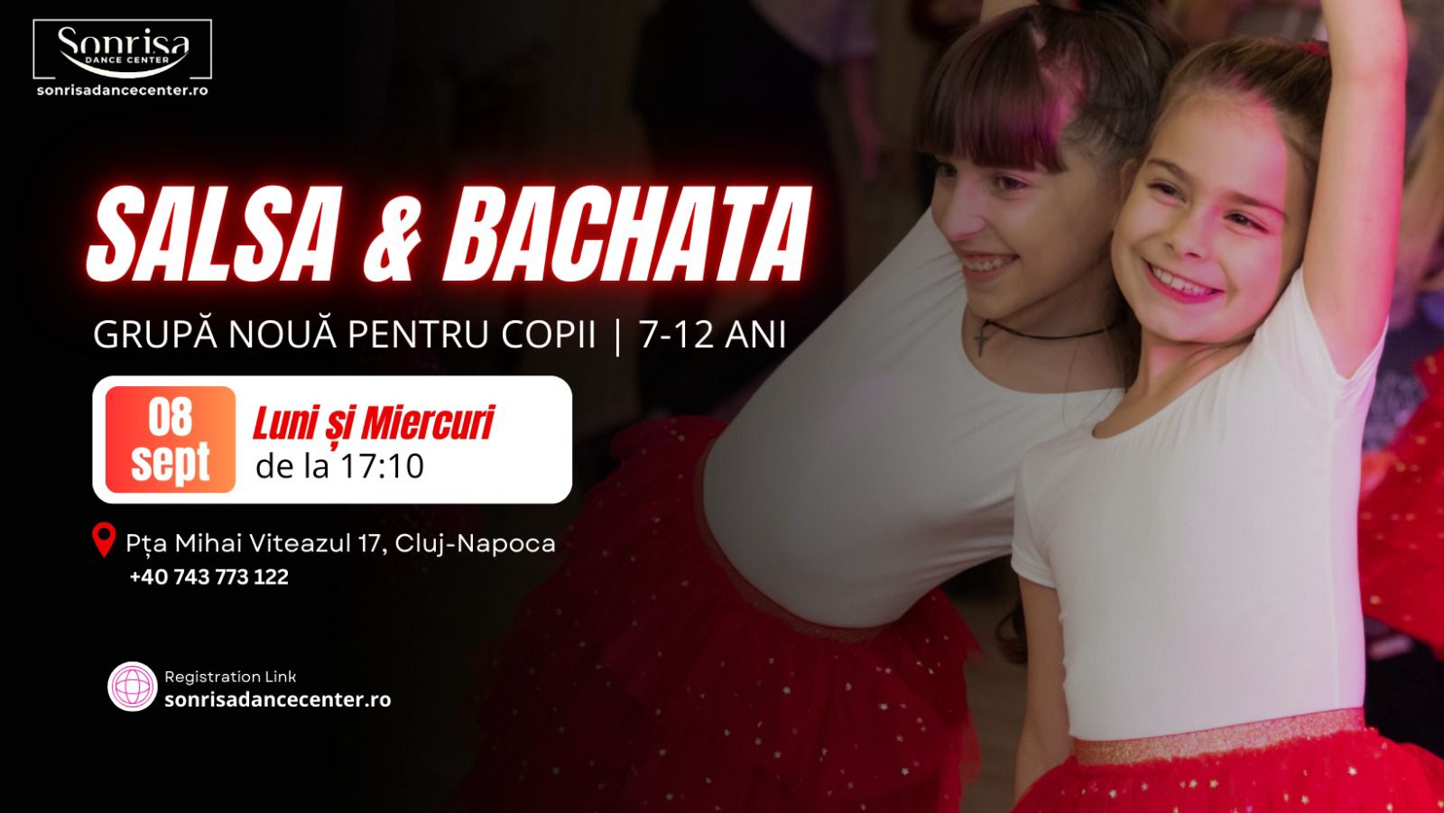 Salsa & Bachata pentru copii 7-12 ani