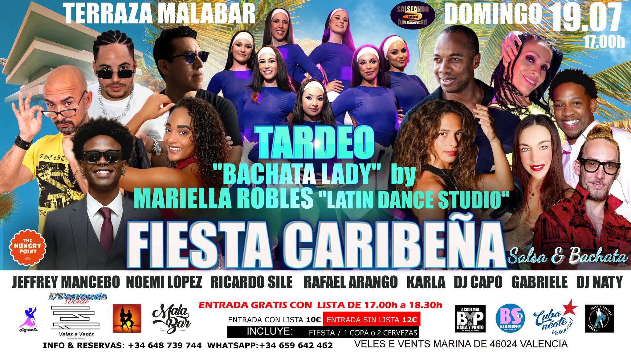 FIESTA CARIBEÑA EN LA TERRAZA MALABAR 19 de Julio
