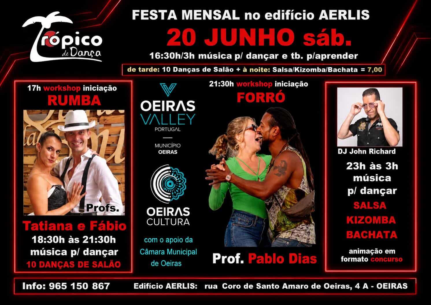 Festa junho: Salsa Bachata Kizomba e 10 Danças de Salão