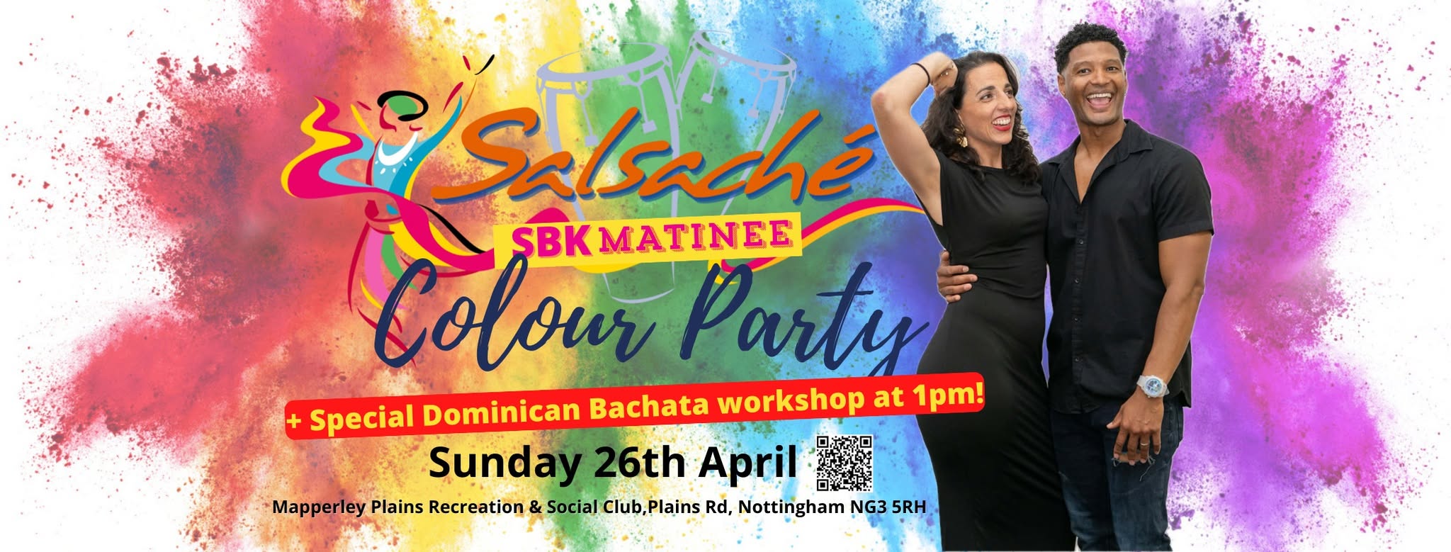 The Salsaché SBK Matinée! ★ Sunday 26th April ★ 12:45pm - 6pm ★ The Colour Party with Jon & Elena!