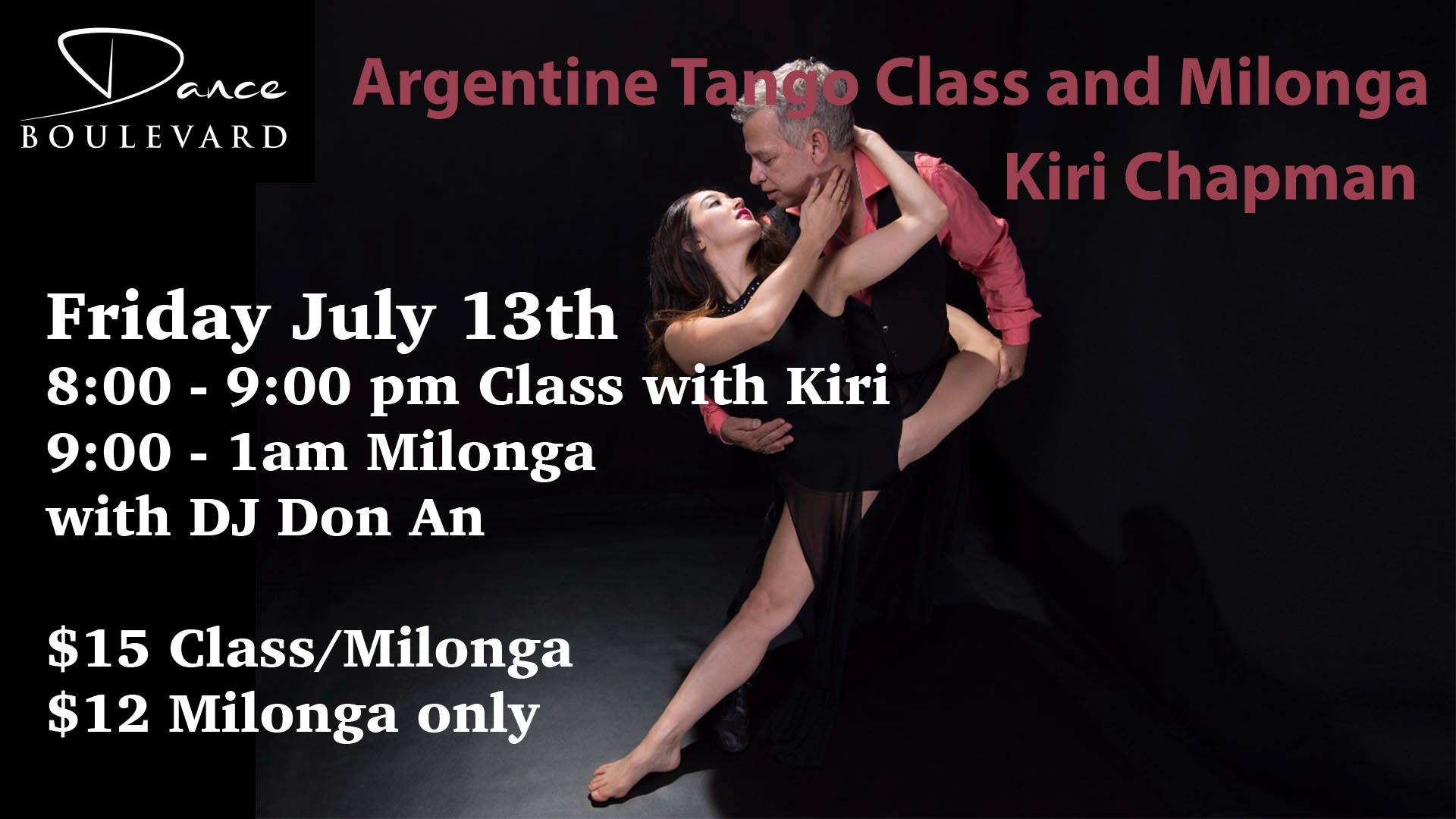 Argentine Tango Class and Milonga