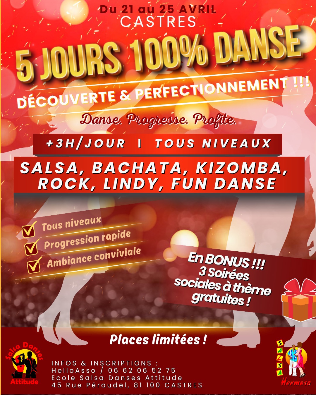 Stages Latino Rock Lindy FunDanse à la carte - Découverte et Perfectionnement ouverts à tous !