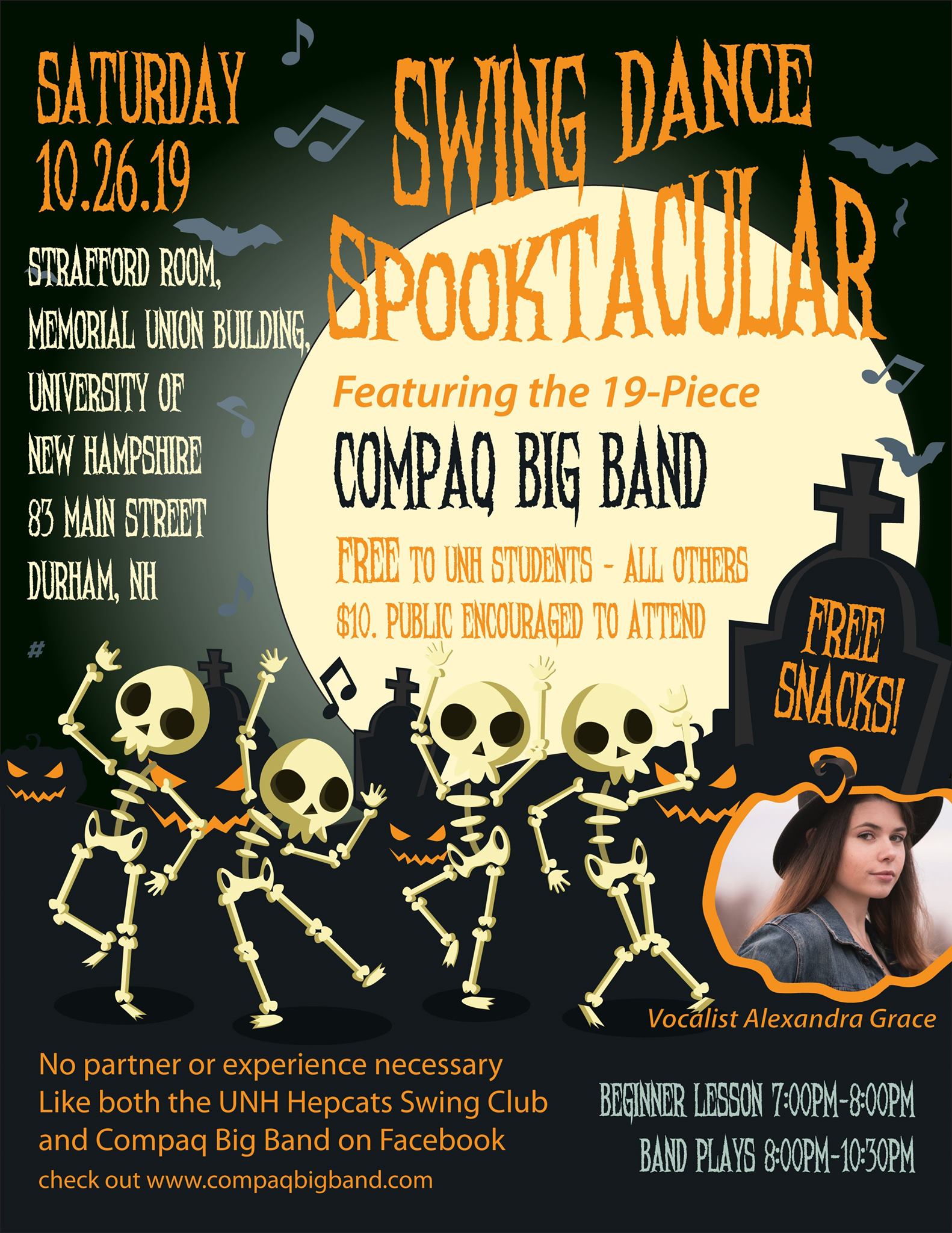 Compaq Big Band w Alexandra Grace at UNH Hepcats Swing Dance