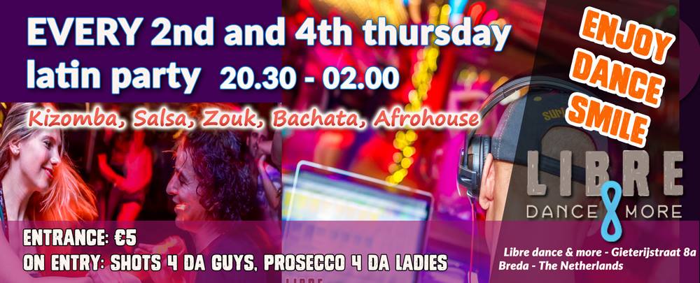 The Libre Latin Mix Social every 2nd and 4th thursday