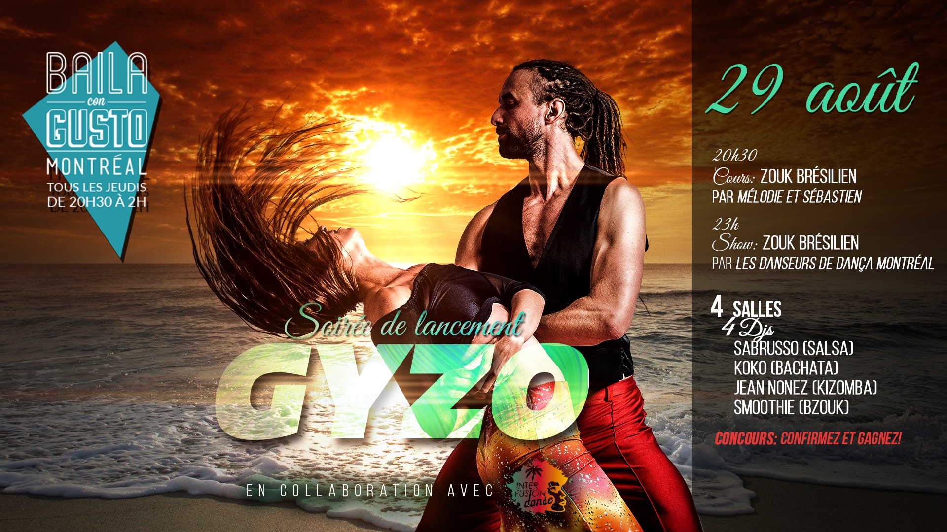 Baila Con Gusto *Montréal* - Soirée de lancement GYZO