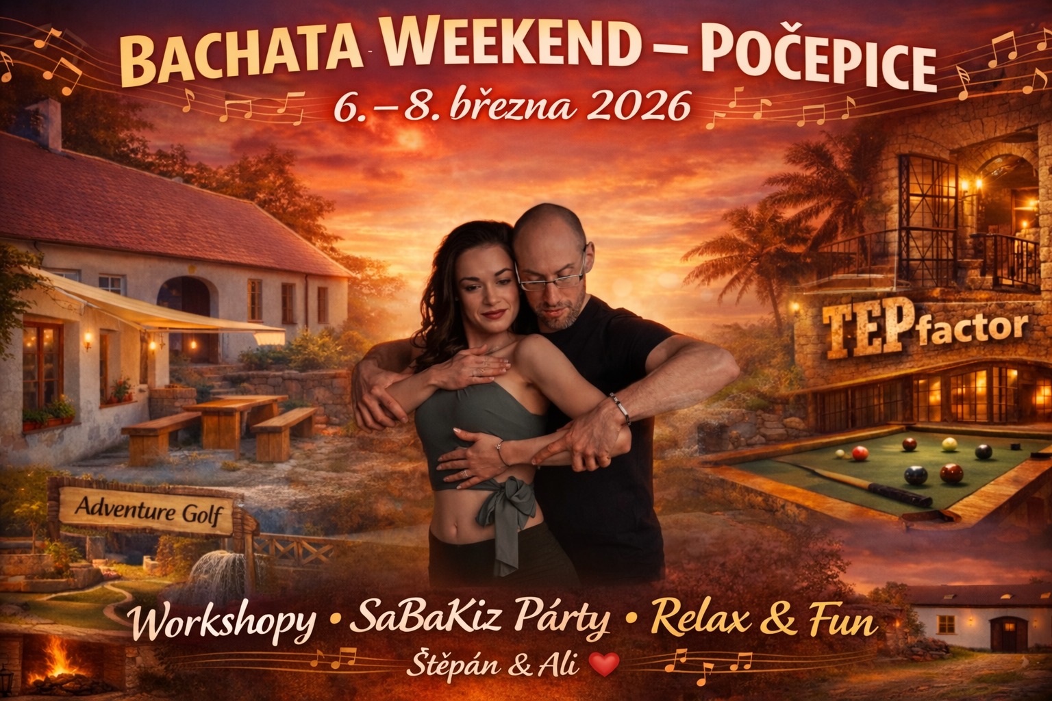 BACHATA WEEKEND 💃🏿🕺 POČEPICE 6. 8. března 2026