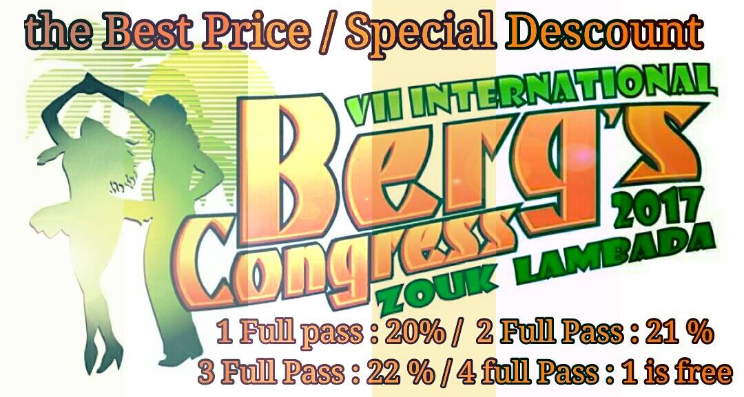 The Best Price Berg's zouk Congress 2017