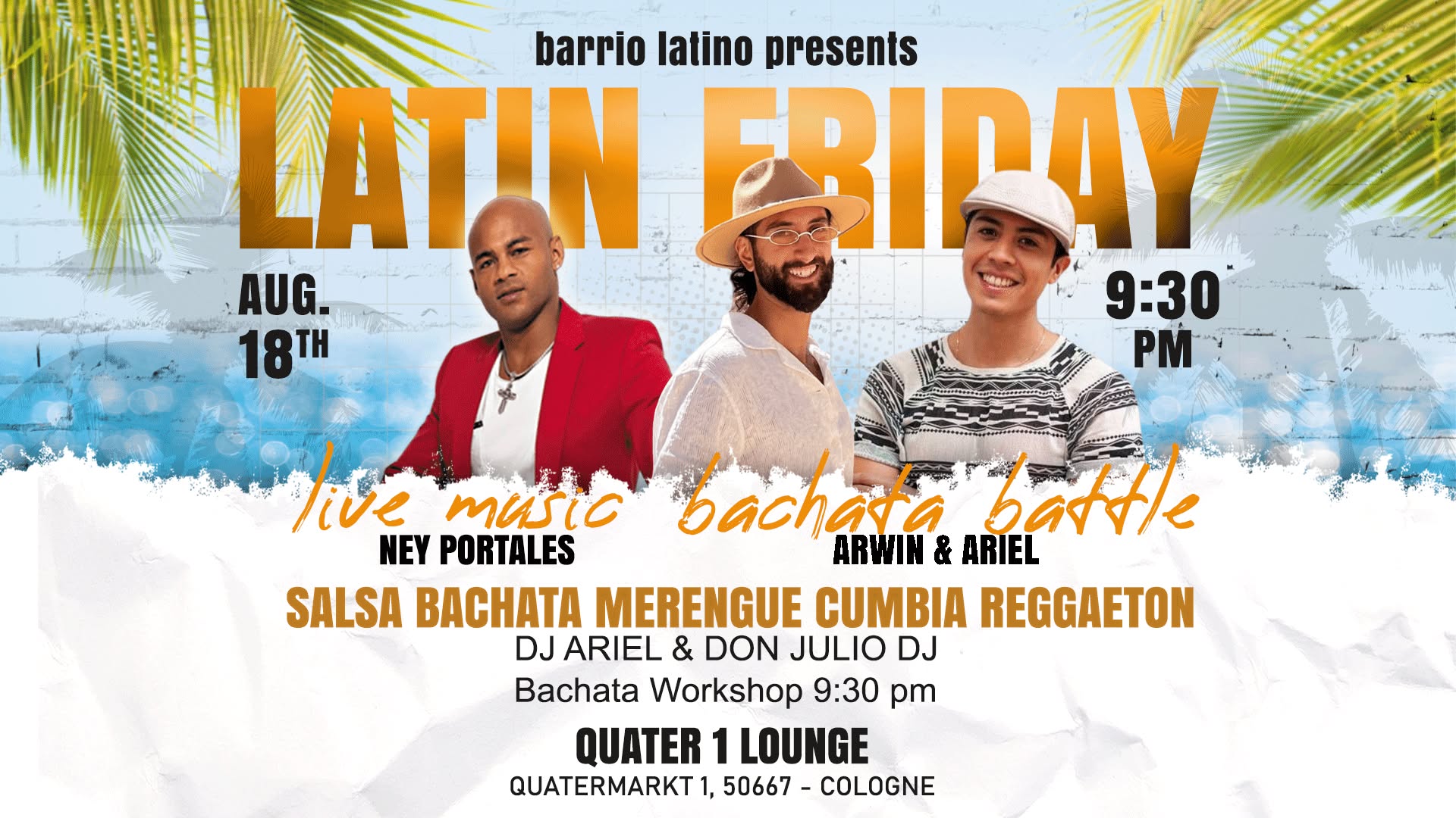 Latin Friday with Live Music - August Edition