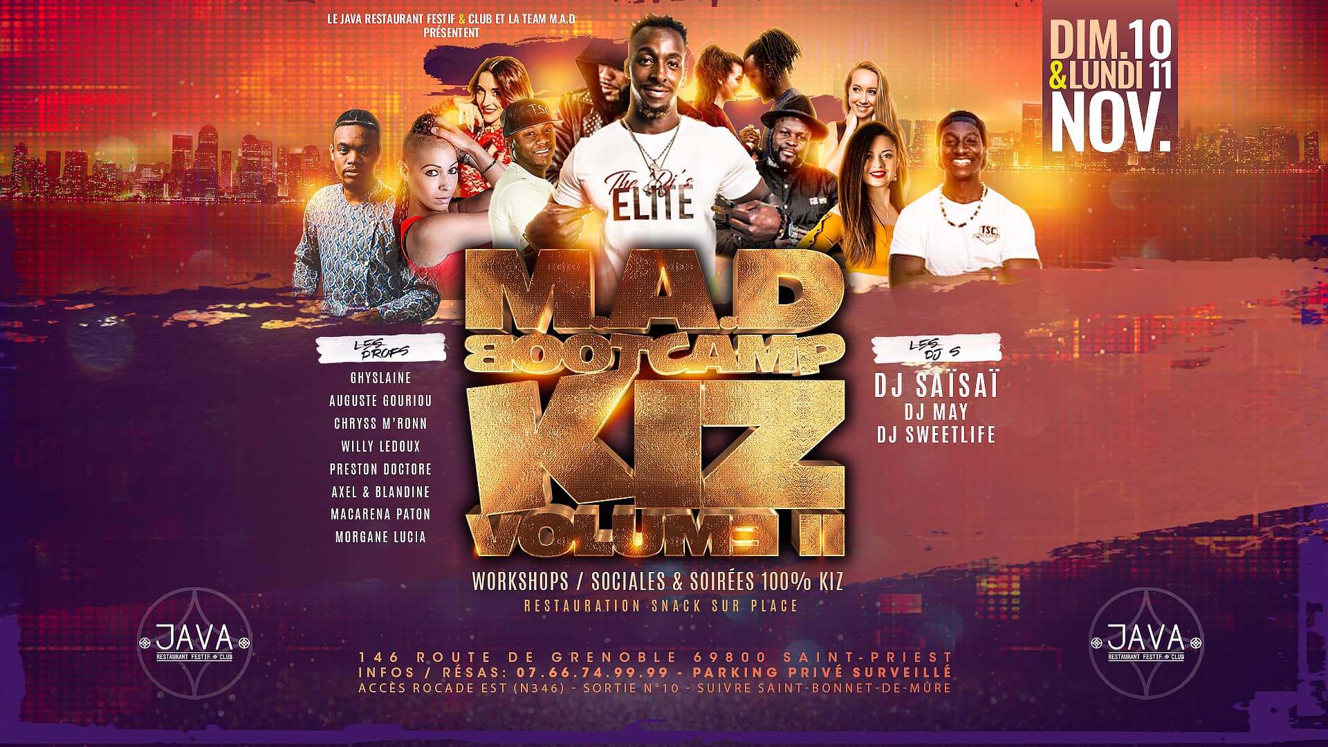 ⎟Resto⎟The MaD BootCamp KIZ Vol.2 - Dim 10 & Lun 11 Nov 2019