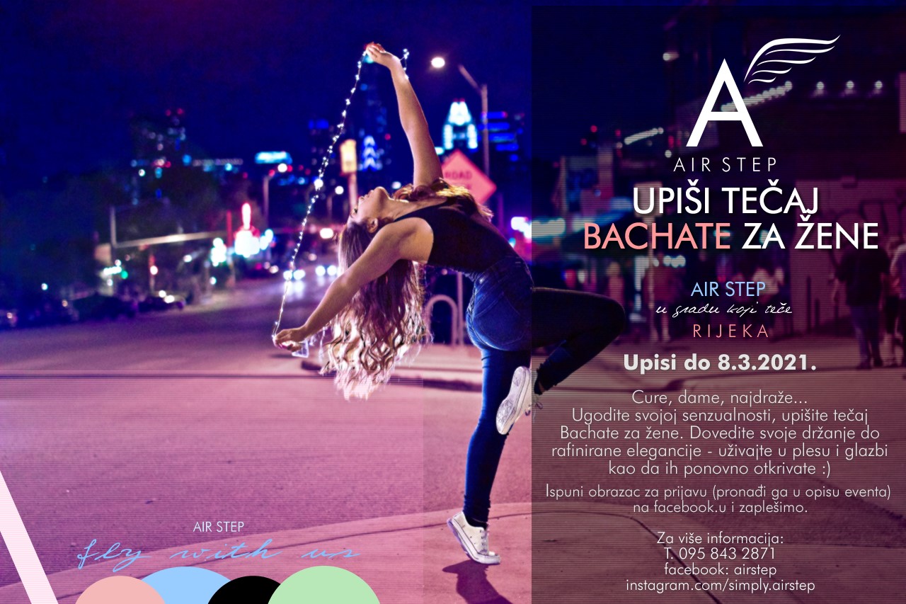 Bachata Sensual Početni Tečaj ZA ŽENE LADY STYLE AIR STEP