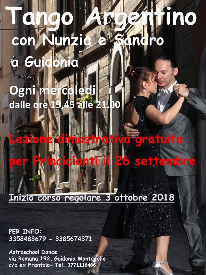 Tango Argentino a Guidonia, Tivoli e Villanova