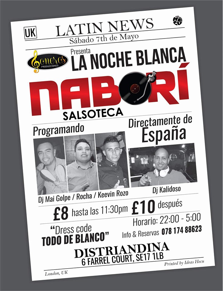 NABORI SALSOTECA LA NOCHE BLANCA