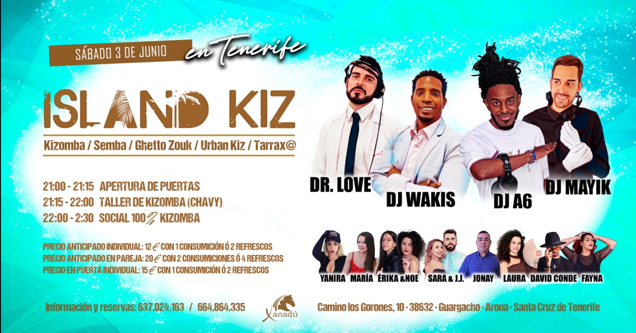 ⚜️ 1° ISLAND KIZ ⚜️ en Tenerife. Sábado 3 de Junio