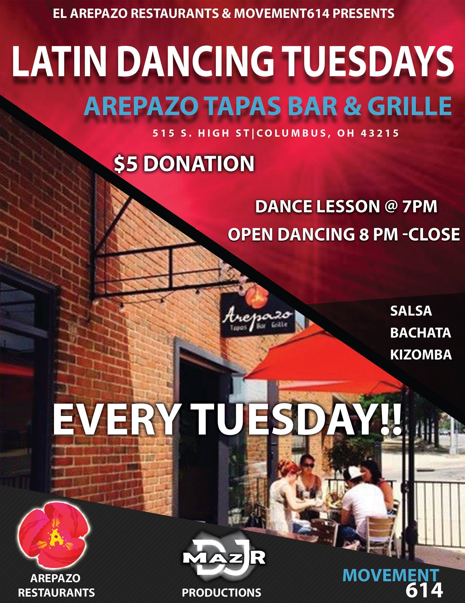 Latin Dancing Tuesdays at Arepazo