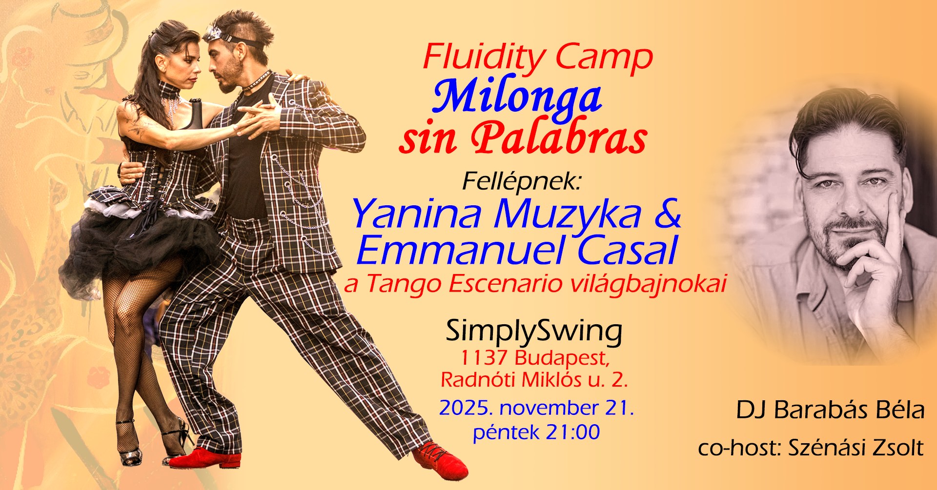 ❤️🍷💃🕺 Yanina & Emmanuel - MILONGA sin Palabras DJ Béla @ SimplySwing 🎶❤️