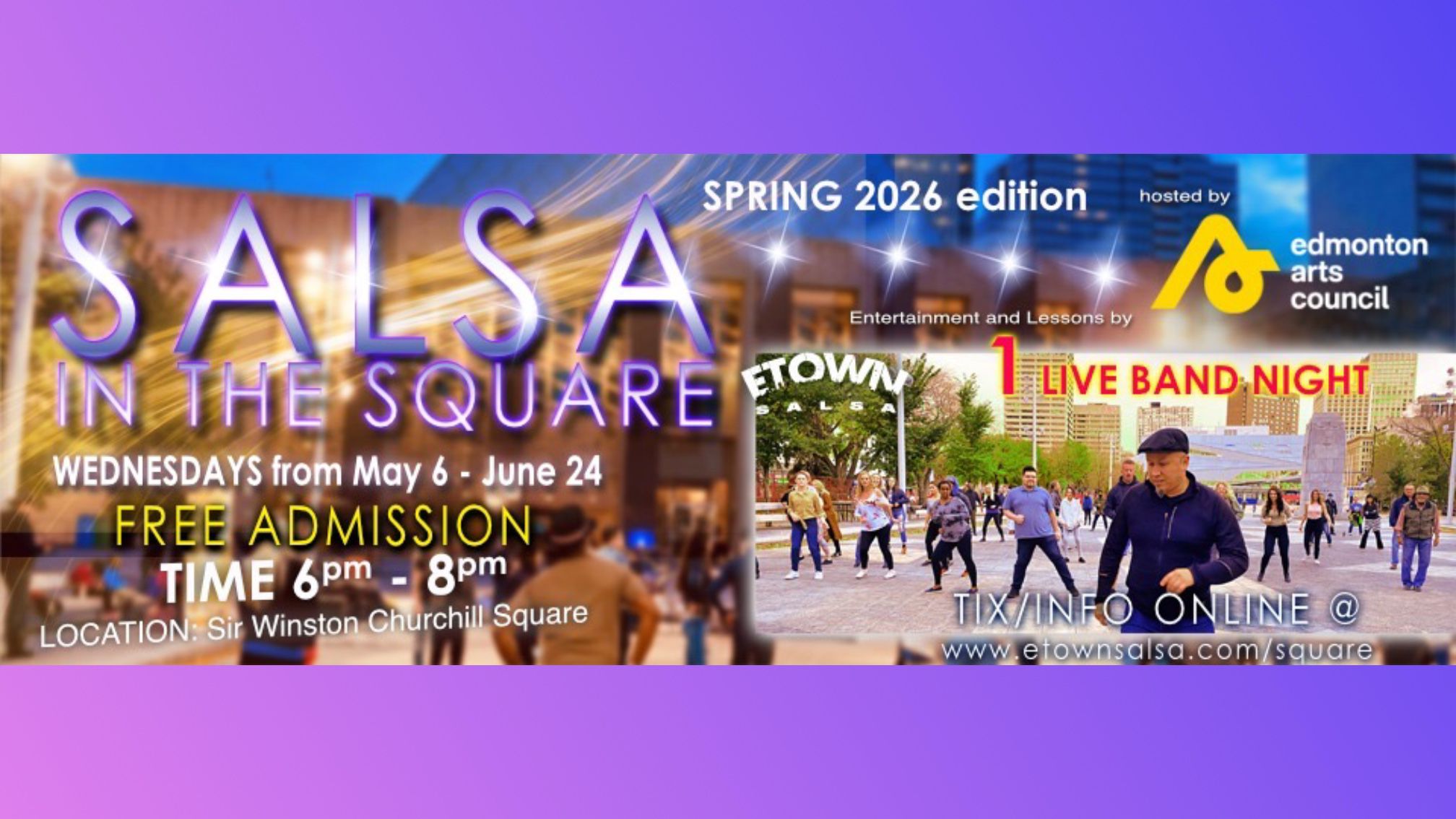 FREE LATIN DANCE CLASSES @ CHURCHILL SQUARE