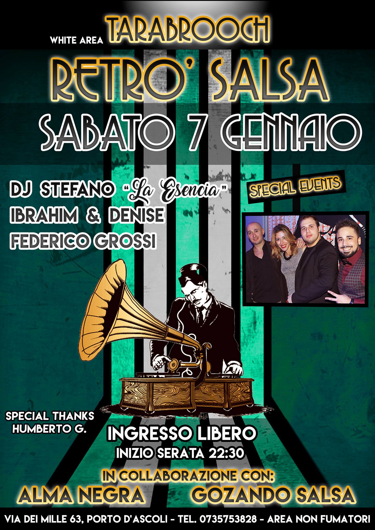 Sabato 7 Gennaio-Retro' Salsa-Special Event @Tarabrooch