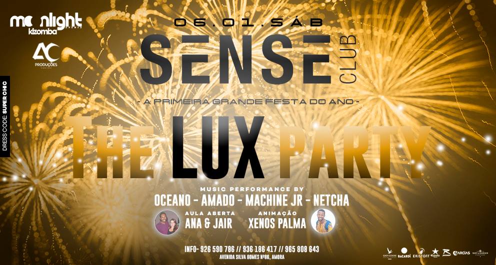 Moonlight Kizomba & AC Produções The LUX Party in SENSE Club