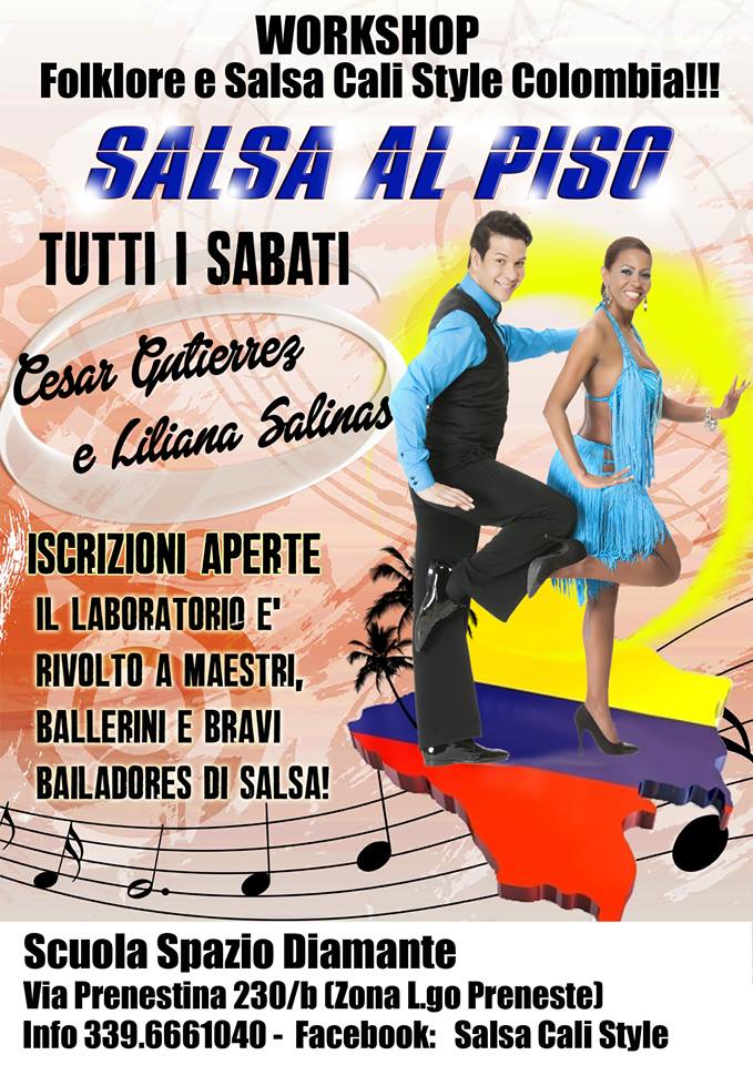 WORKSHOP SALSA AL PISO !! SALSA DI CALI COLOMBIA ! LILIANA SALINAS Y CESAR GUTIERREZ !
