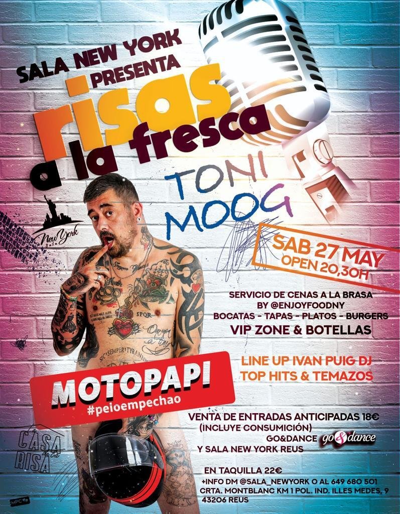 RISAS A LA FRESCA - TONI MOOG EN SALA NEW YORK
