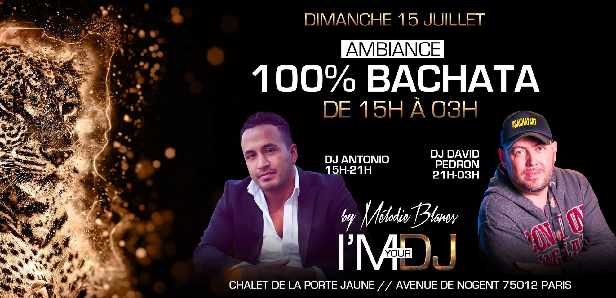 Ambiance 100%Bachata 100% social dance - Dim 15 Juillet - Paris