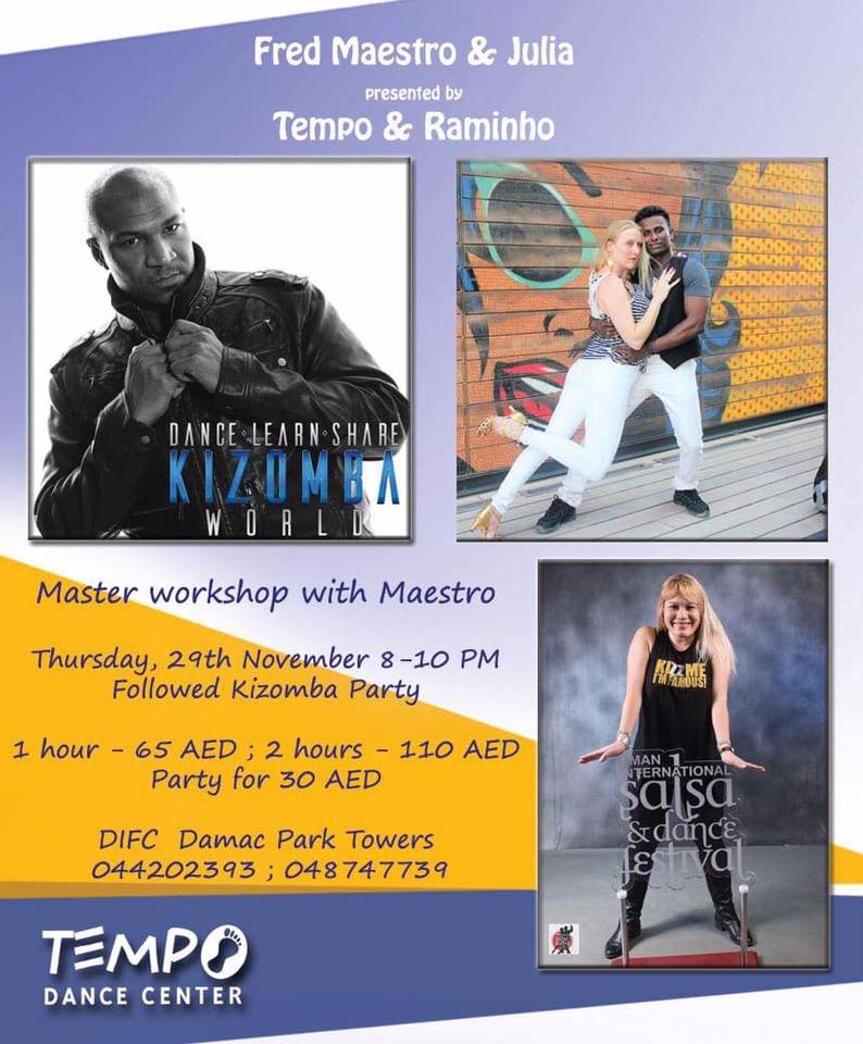 Intensive UrbanKizz Workshop by FredMaestro @ Tempo Difc