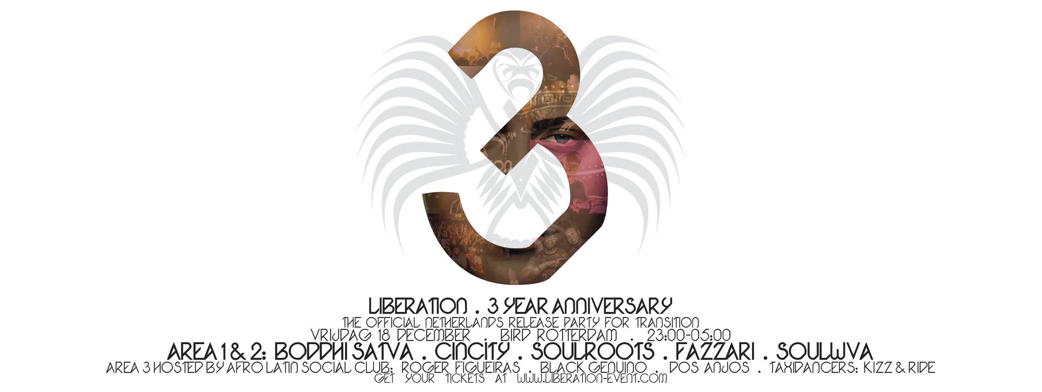 TONIGHT LIBERATION 3 YEAR ANNIVERSARY w BODDHI SATVA